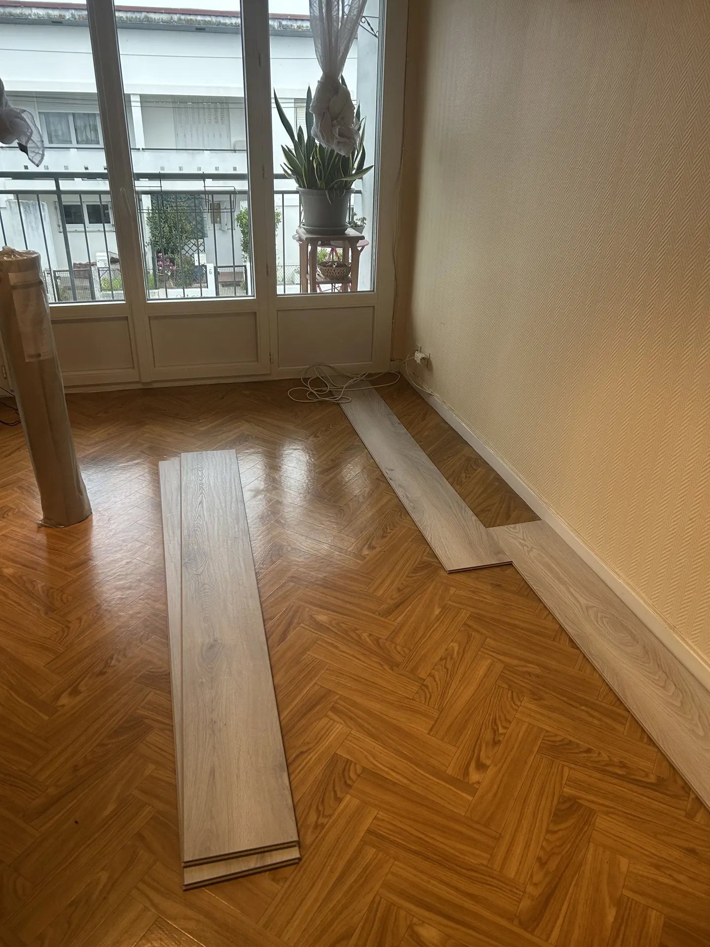 Parquet chêne en chevrons