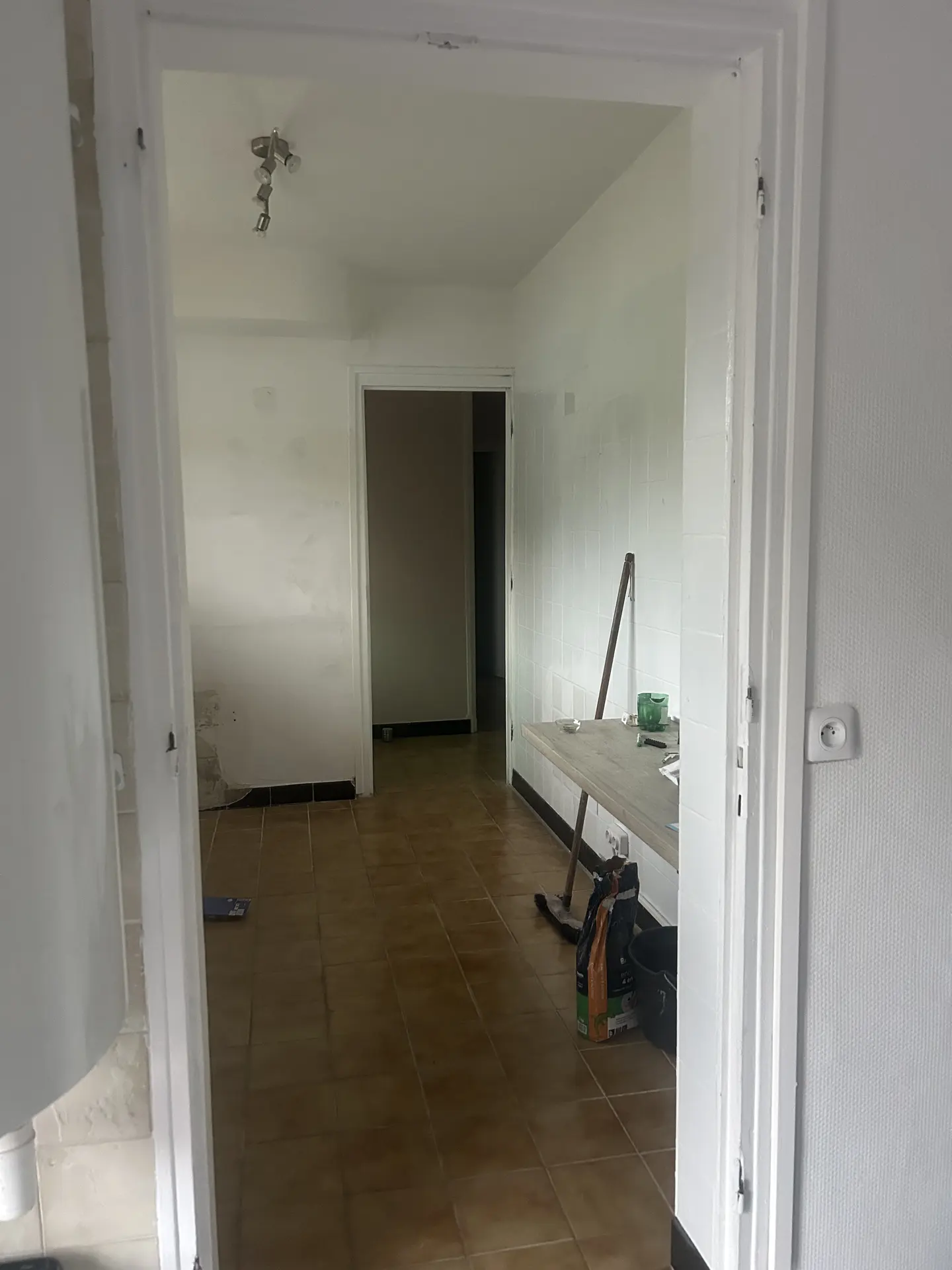 Rénovation intérieure d'un couloir